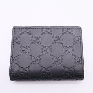Gucci Embossed Black Leather Card Holder